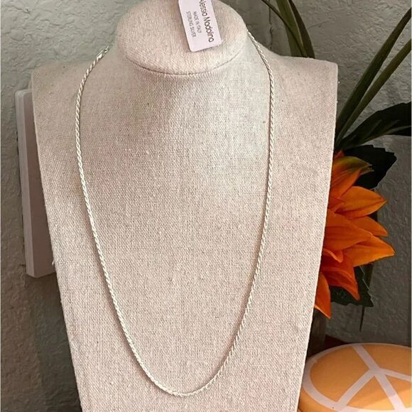 NWT Alessio Modolina Made In Italy 🇮🇹 Silver Sterling Silver Necklace #JW7 - Picture 8 of 8